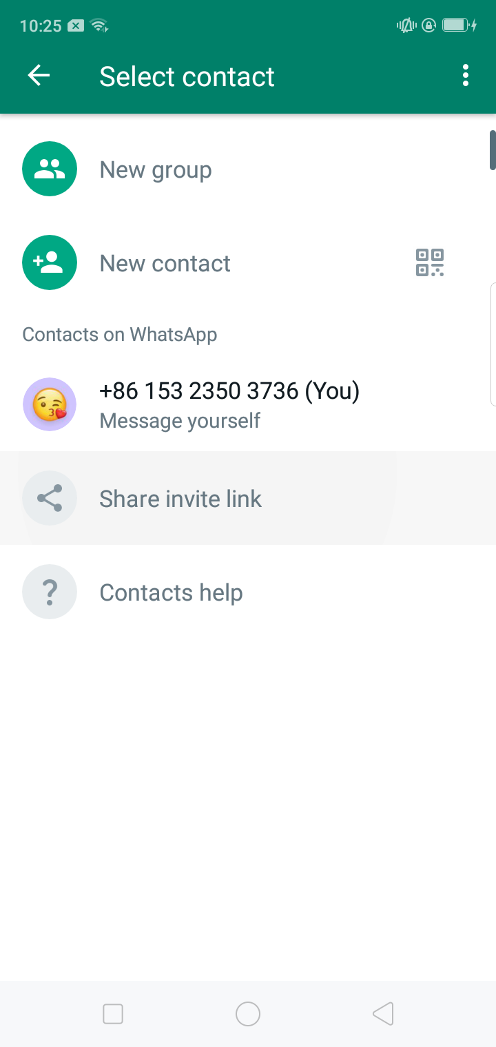 GB WhatsApp Select contact